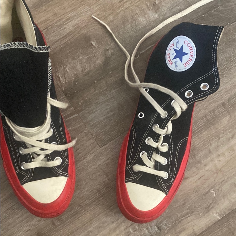 Comme des Garcons PLAY Black and Red Sneakers